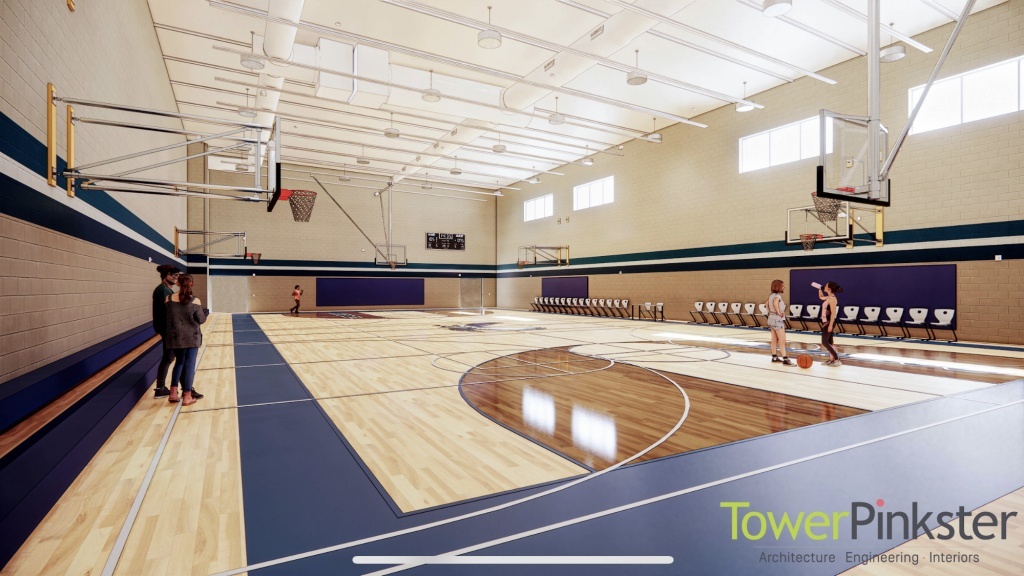 Interior Rendering of new Auxillary Gym
